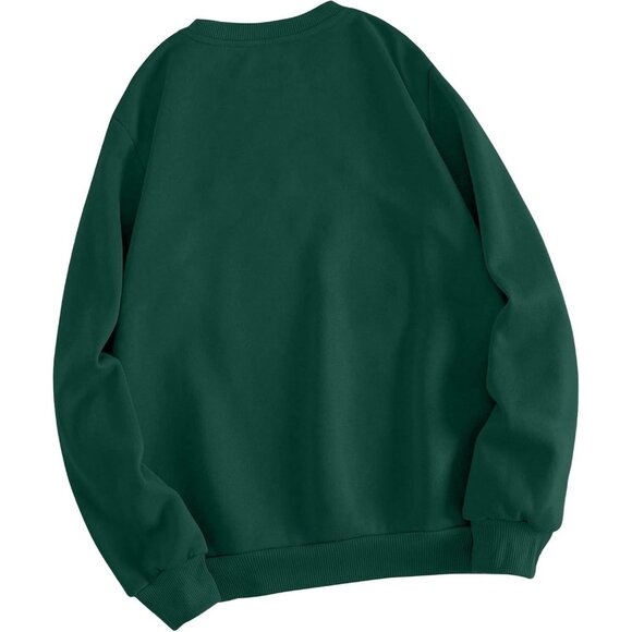 ⚡Women Green New York 1898 Imported Graphic Crewneck Long Sleeve Sweatshirt - Picture 2 of 5